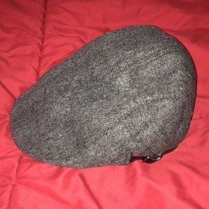 Style brand Gray tweed Flat cap cabbie driving hat with adjustable side straps